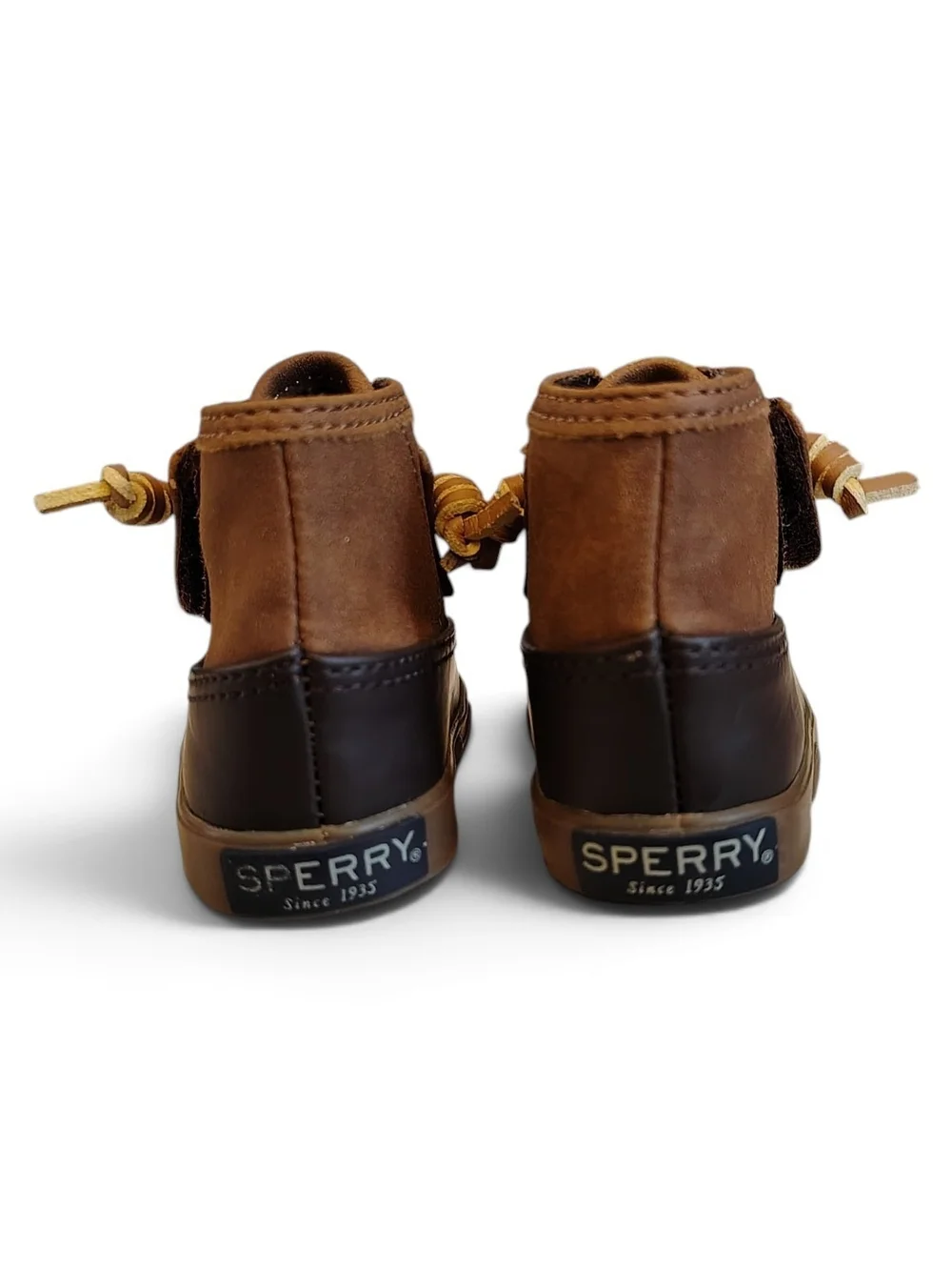 Sperry Top-Sider Baby Icestorm Duck Crib Booties Brown Tan Size 1M